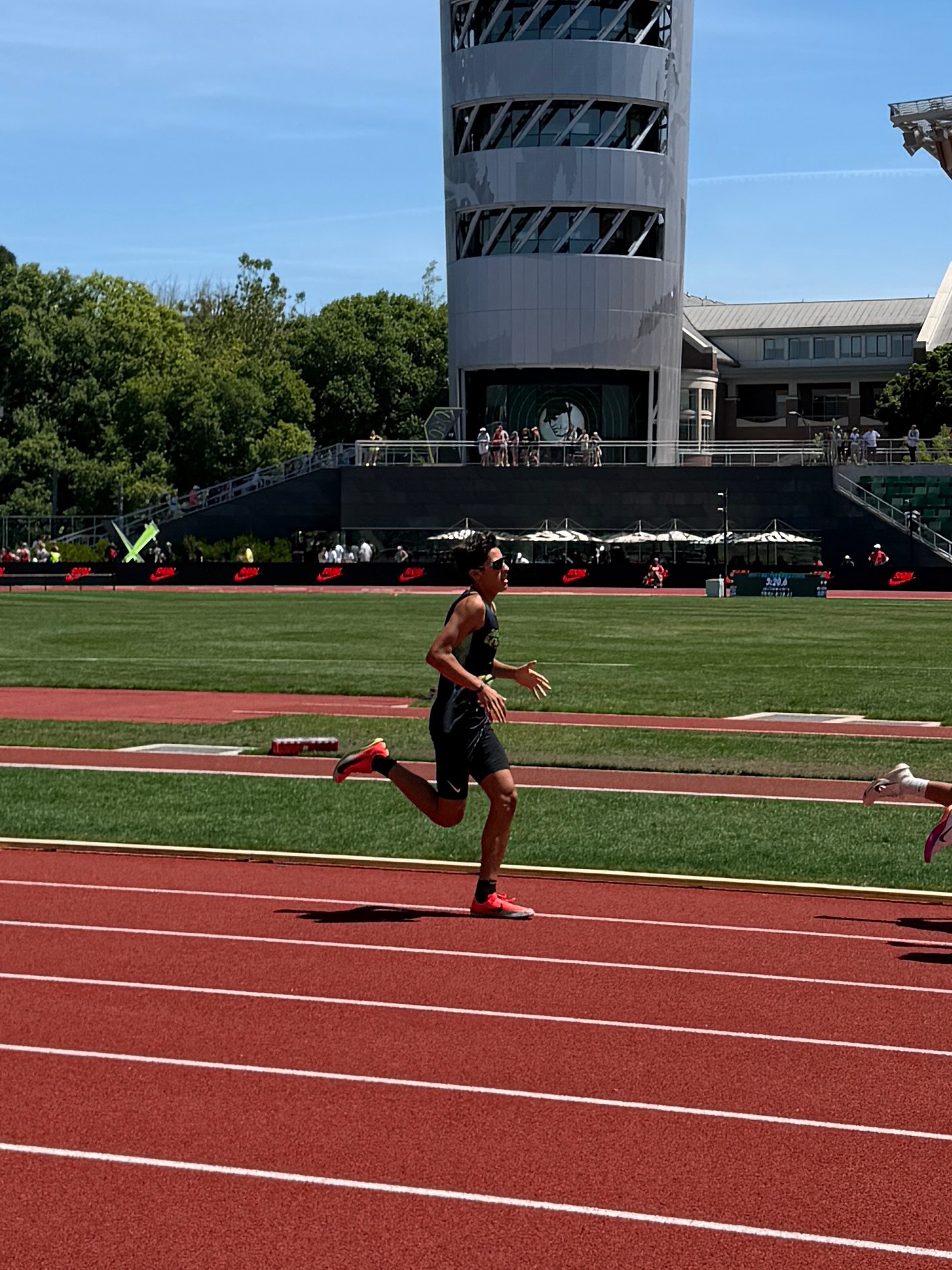 Noah Olivares representing his club at Nike Outdoor Nationals